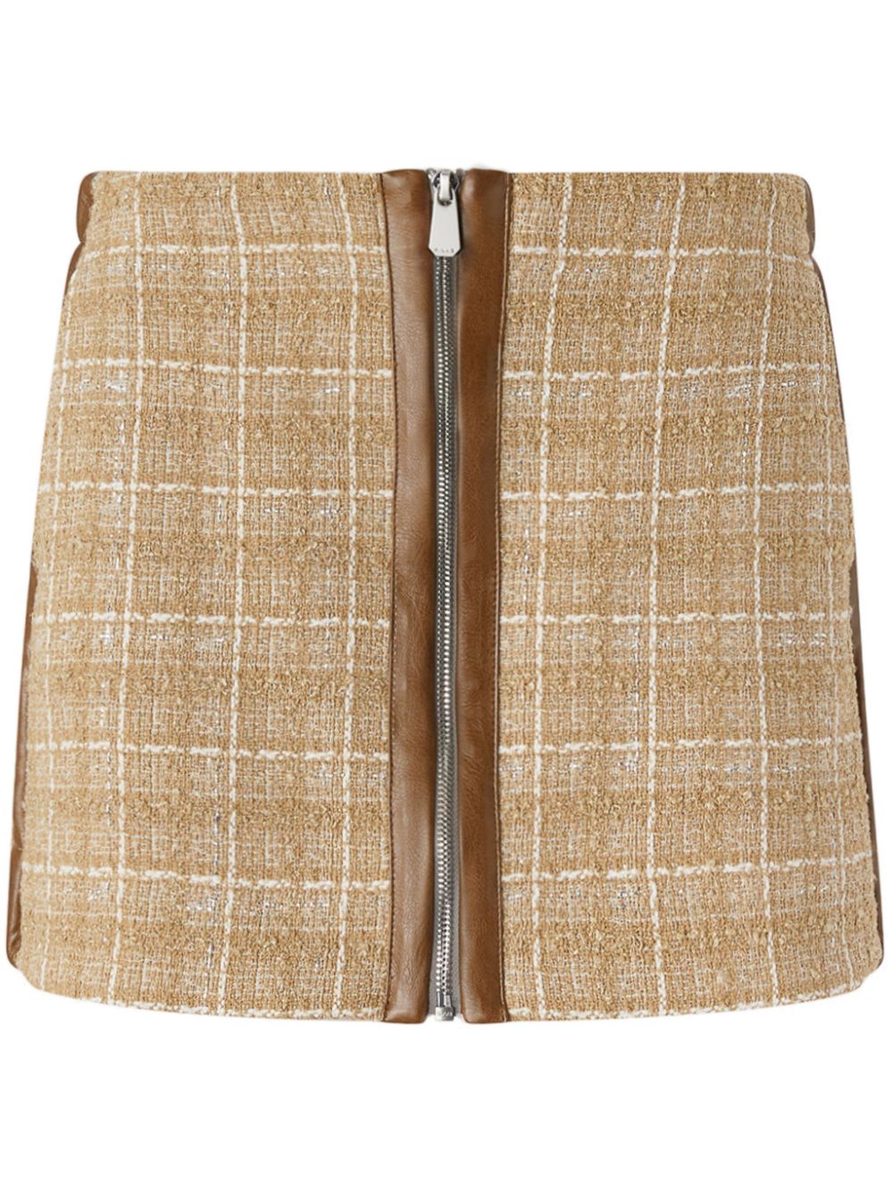 Checked mini skirt - Neutrals