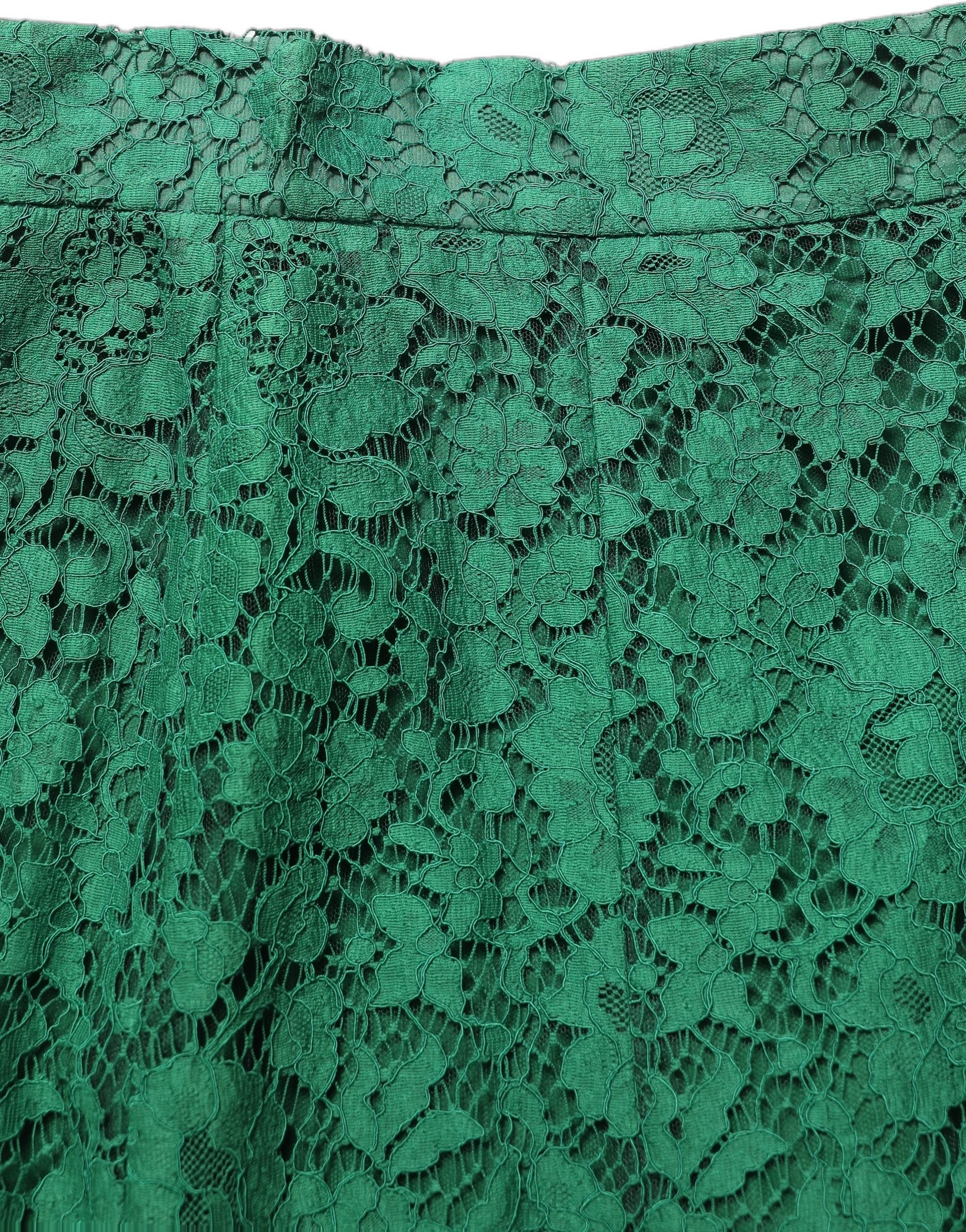 Lace High-Waist Mermaid Skirt — Green