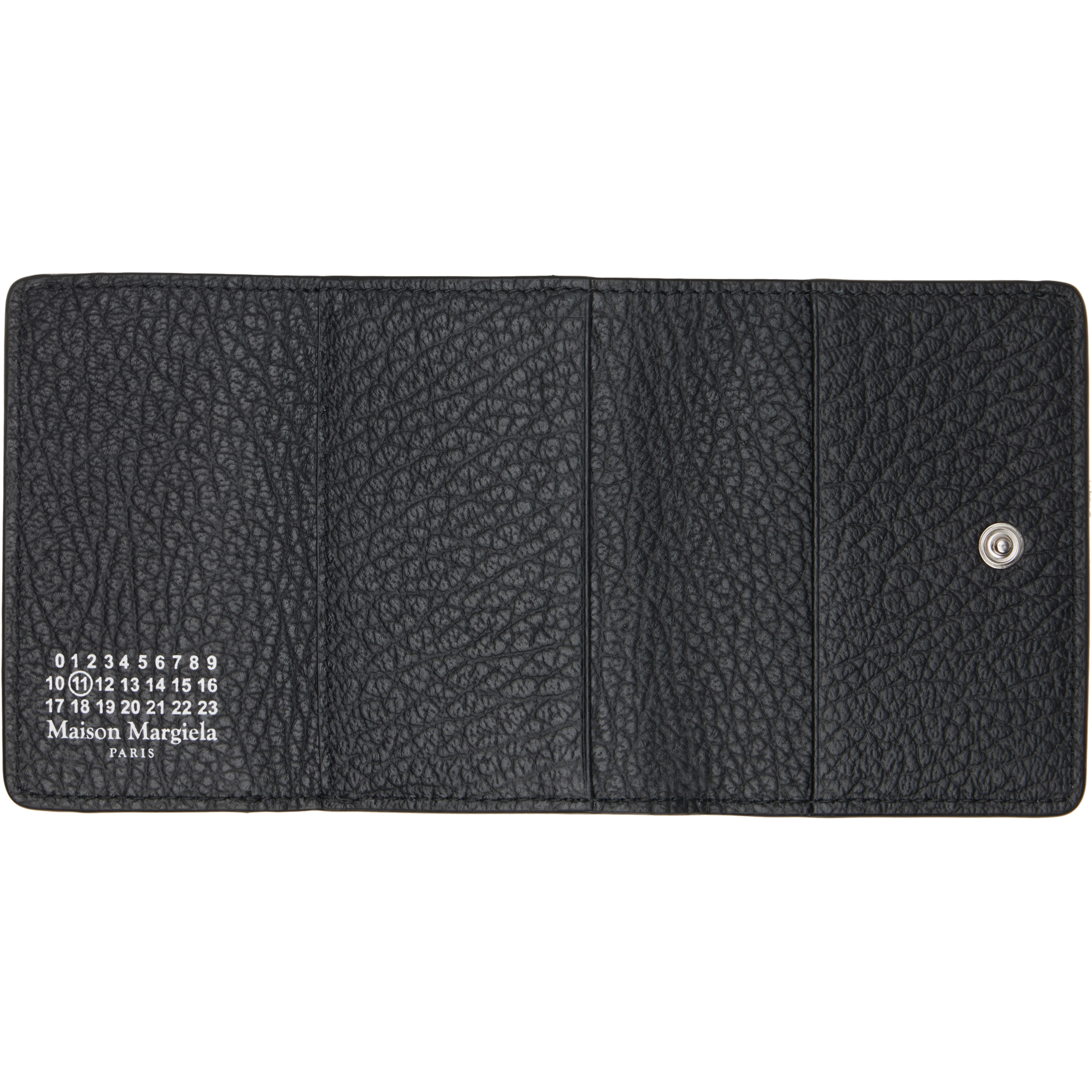 Black Four Stitches Pocket Wallet
