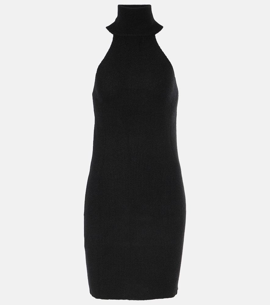 Carmen ribbed-knit cashmere minidress
