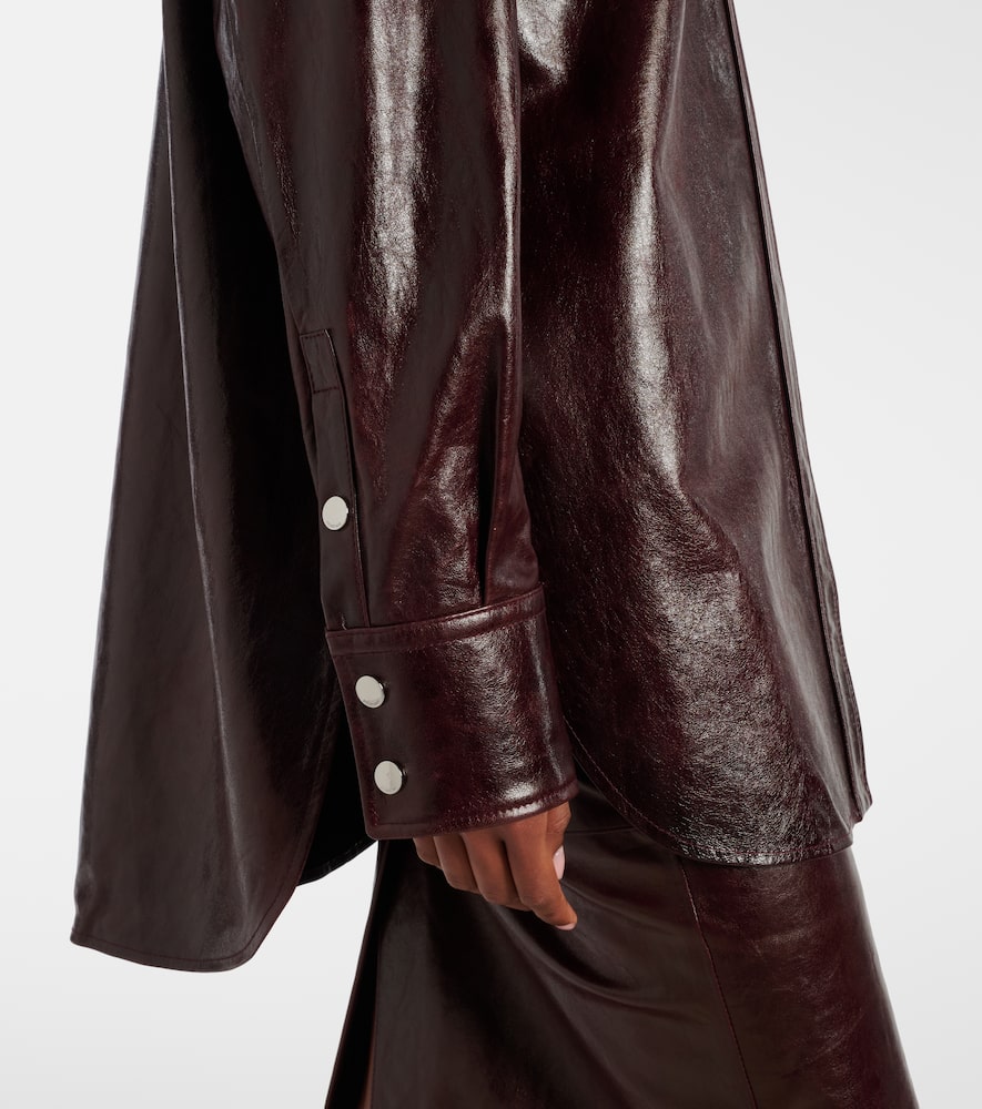 Borel leather overshirt