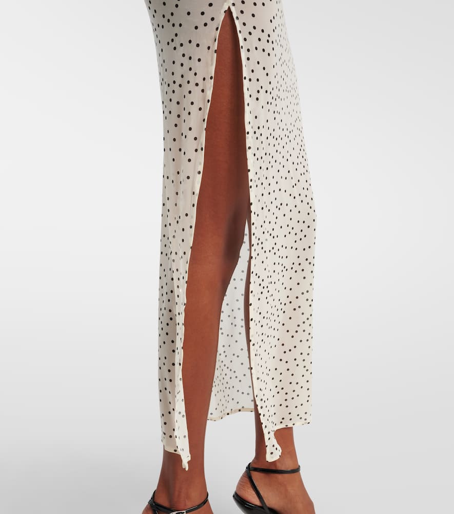Polka-dot maxi dress