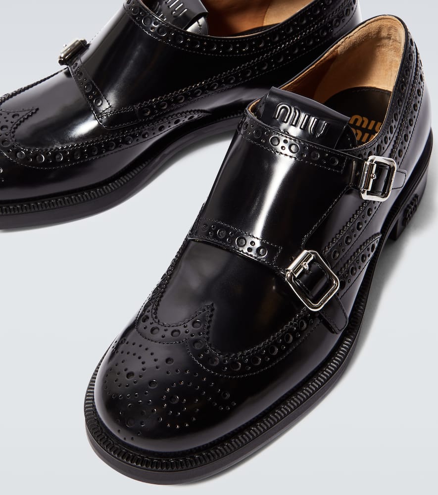 X Church's leather monk strap shoes