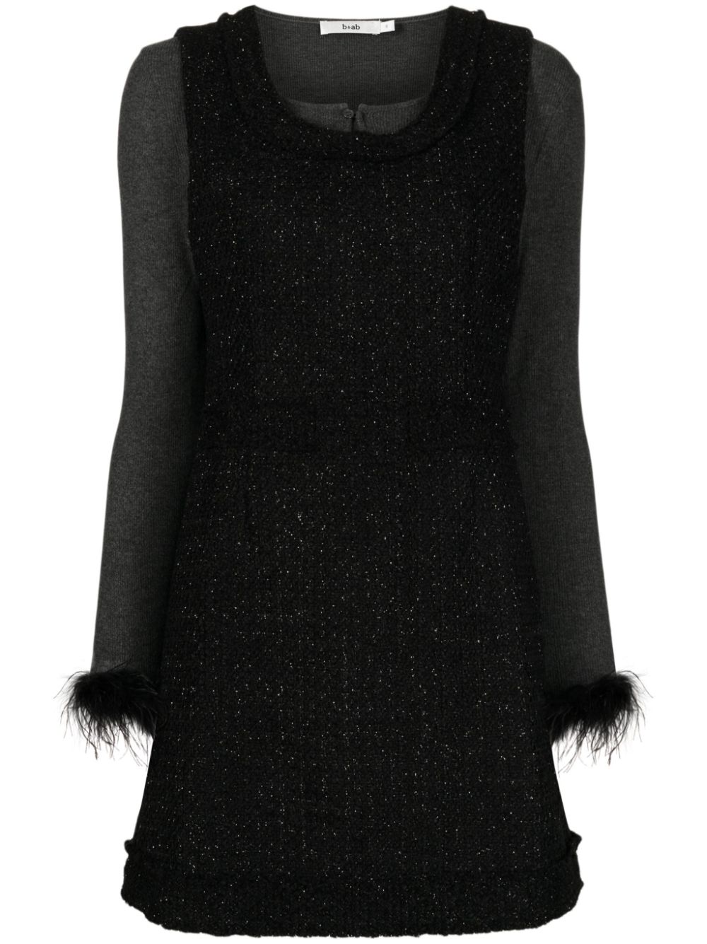 Tweed two-piece minidress - Black