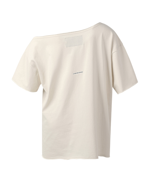 CUT-OFF LOOSE CHAIN TEE BEIGE