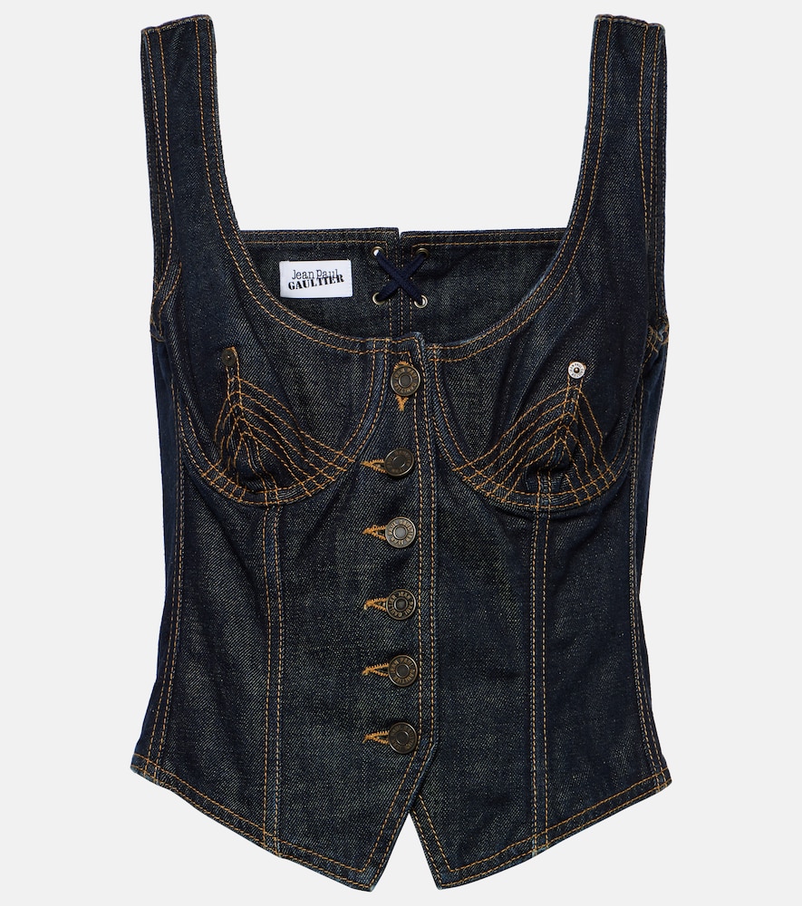 Denim bustier
