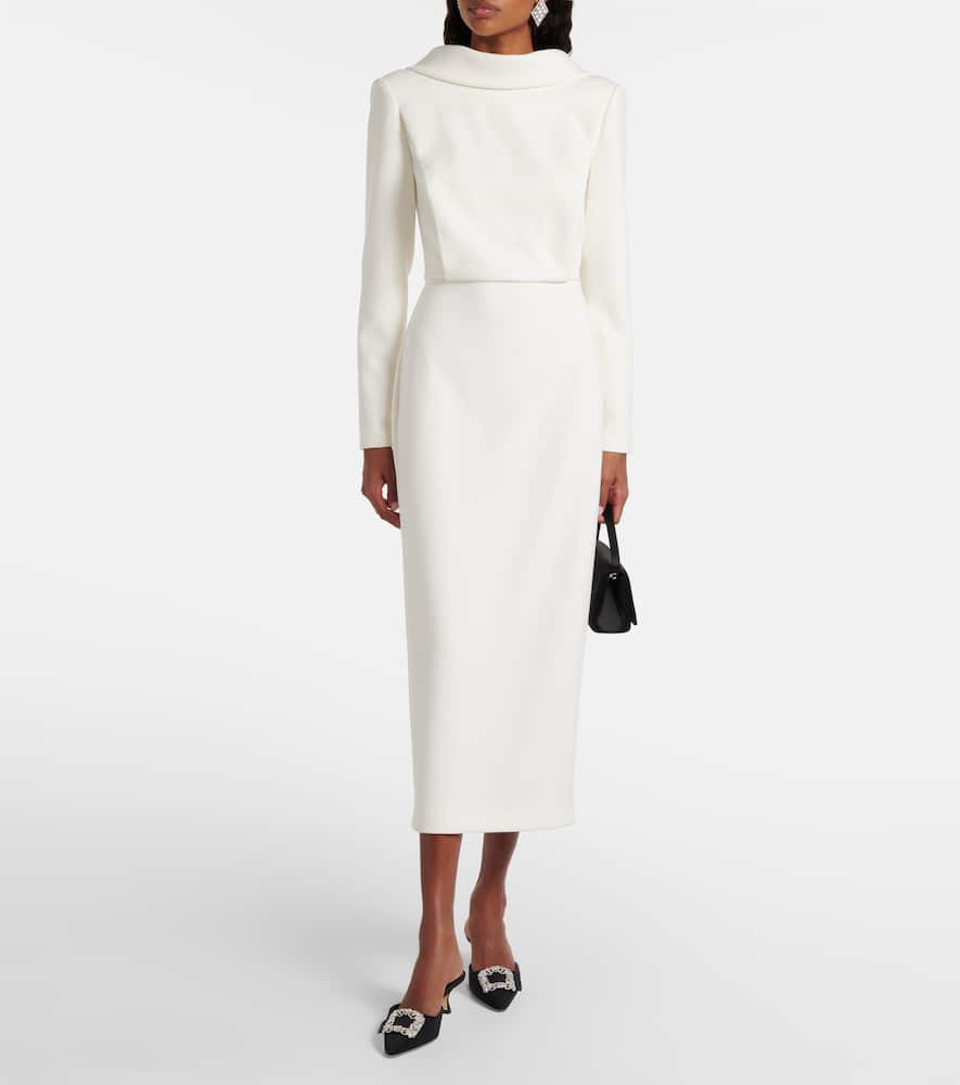 Crêpe midi dress