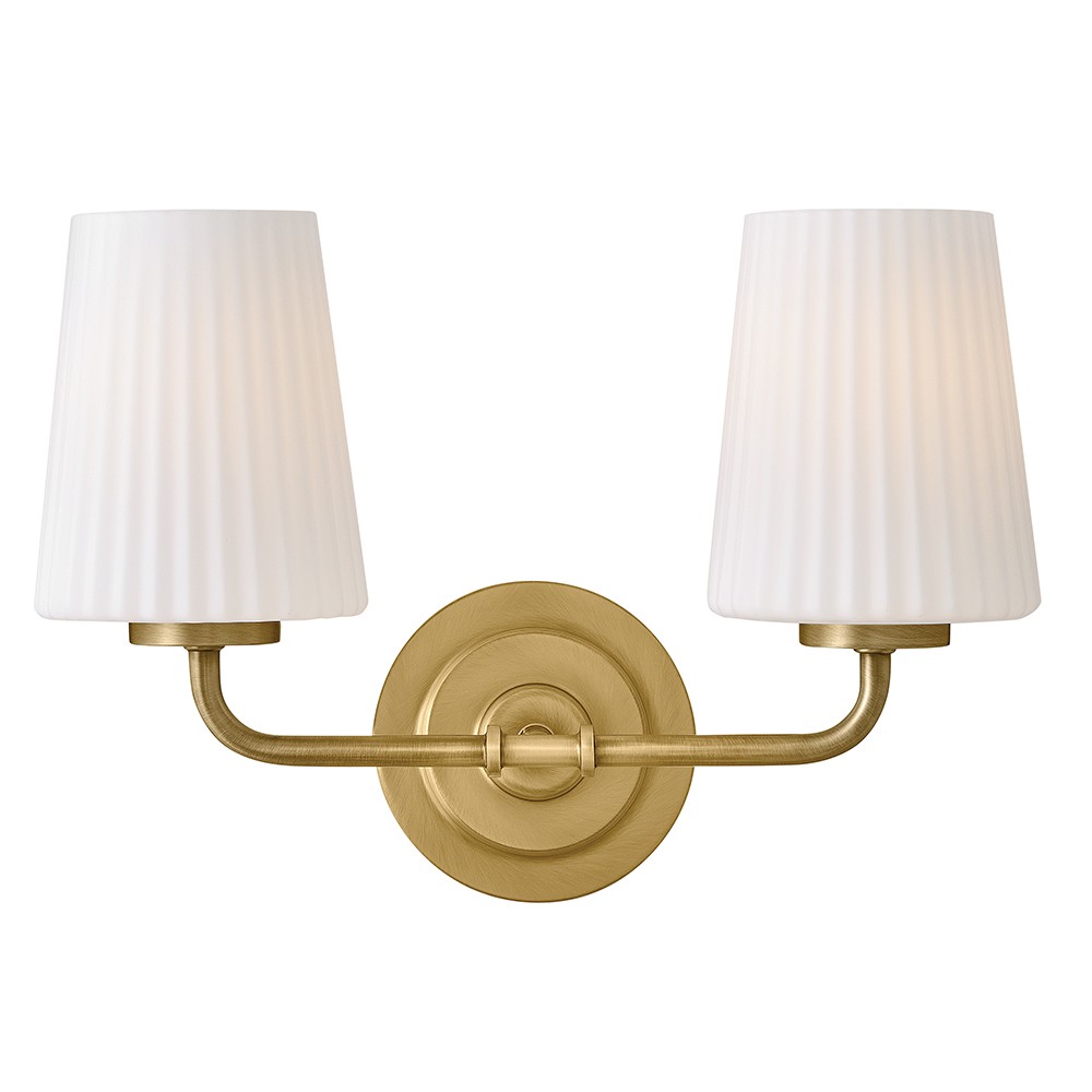 Lacquered Brass LED Bathroom Vanity Light from the McKenna Collection