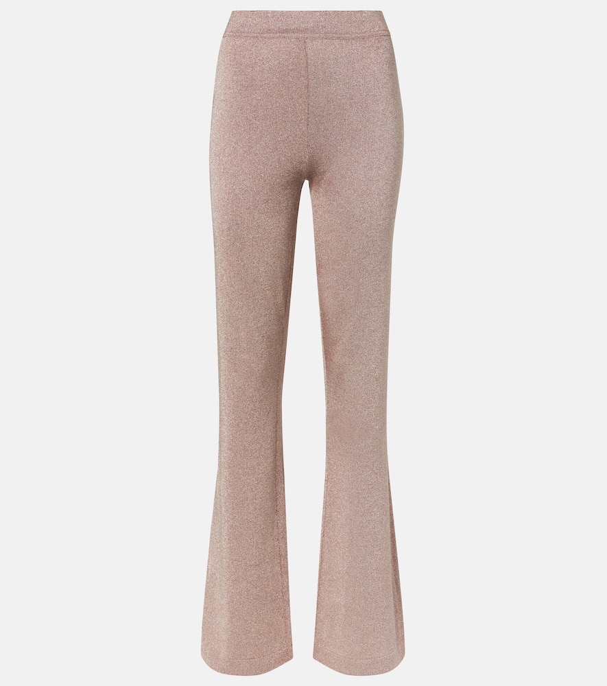 Lamé flared pants