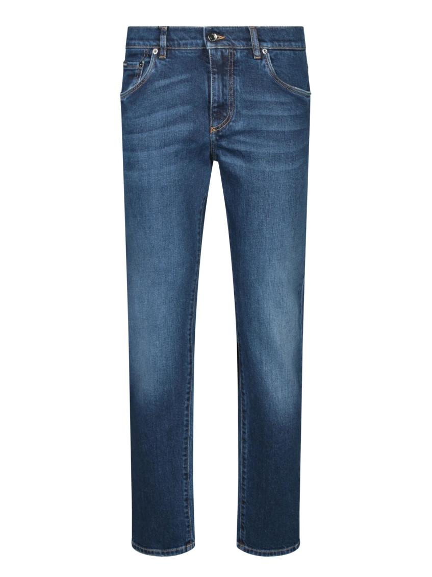 Dolce&Gabbana - regular fit distressed denim pants five pocket