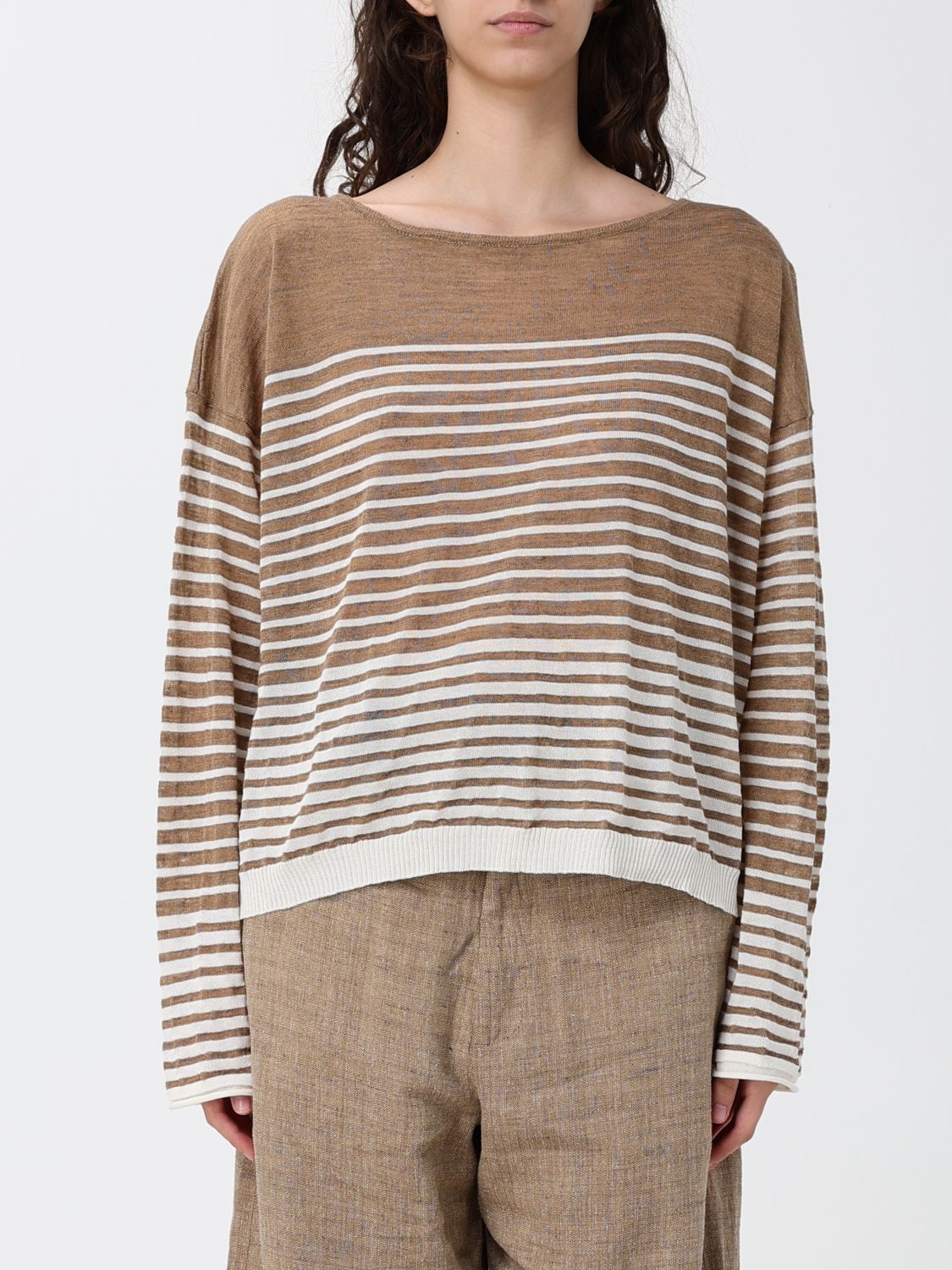 Sweatshirt Woman color Brown