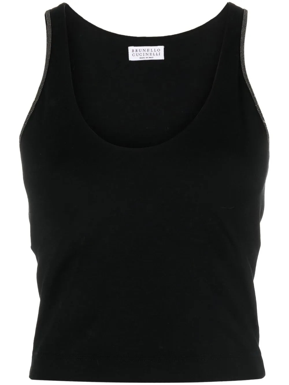 Monili Chain-Embellished Tank Top — Black