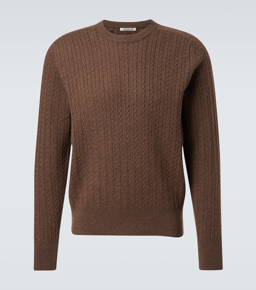 Cable-knit wool sweater