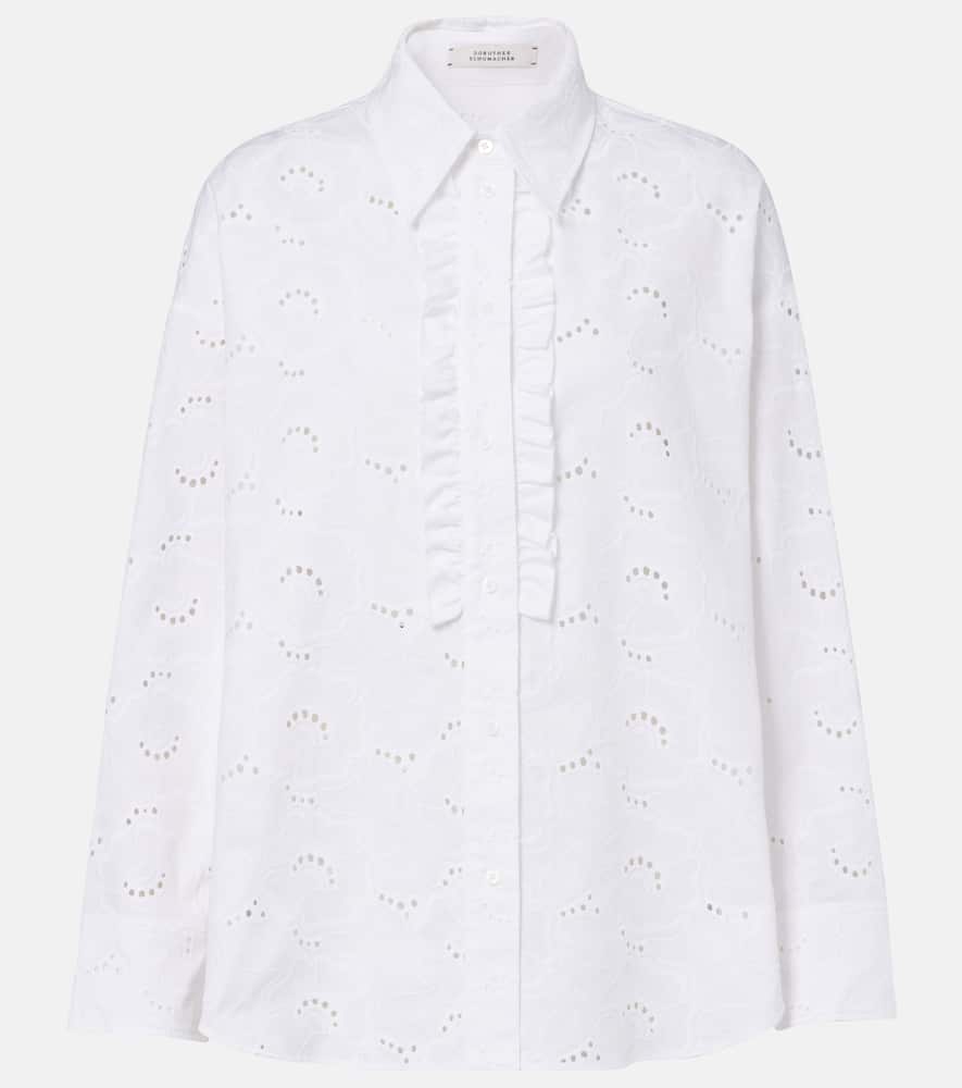 Summer Blossom broderie anglaise shirt