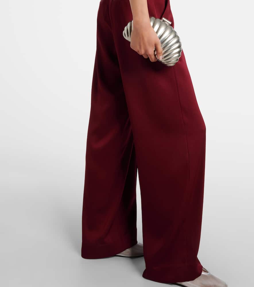 Kyra satin wide-leg pants