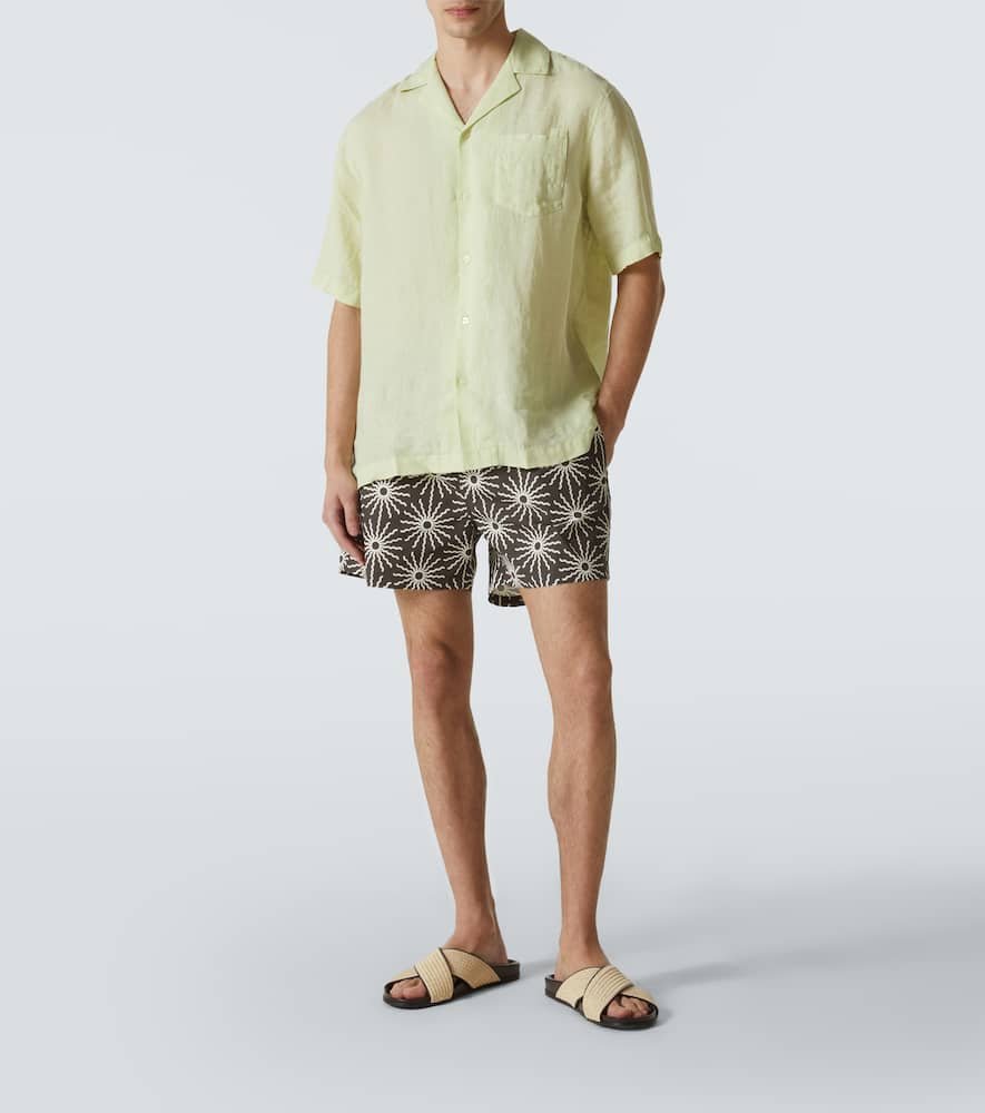 Angelo linen bowling shirt