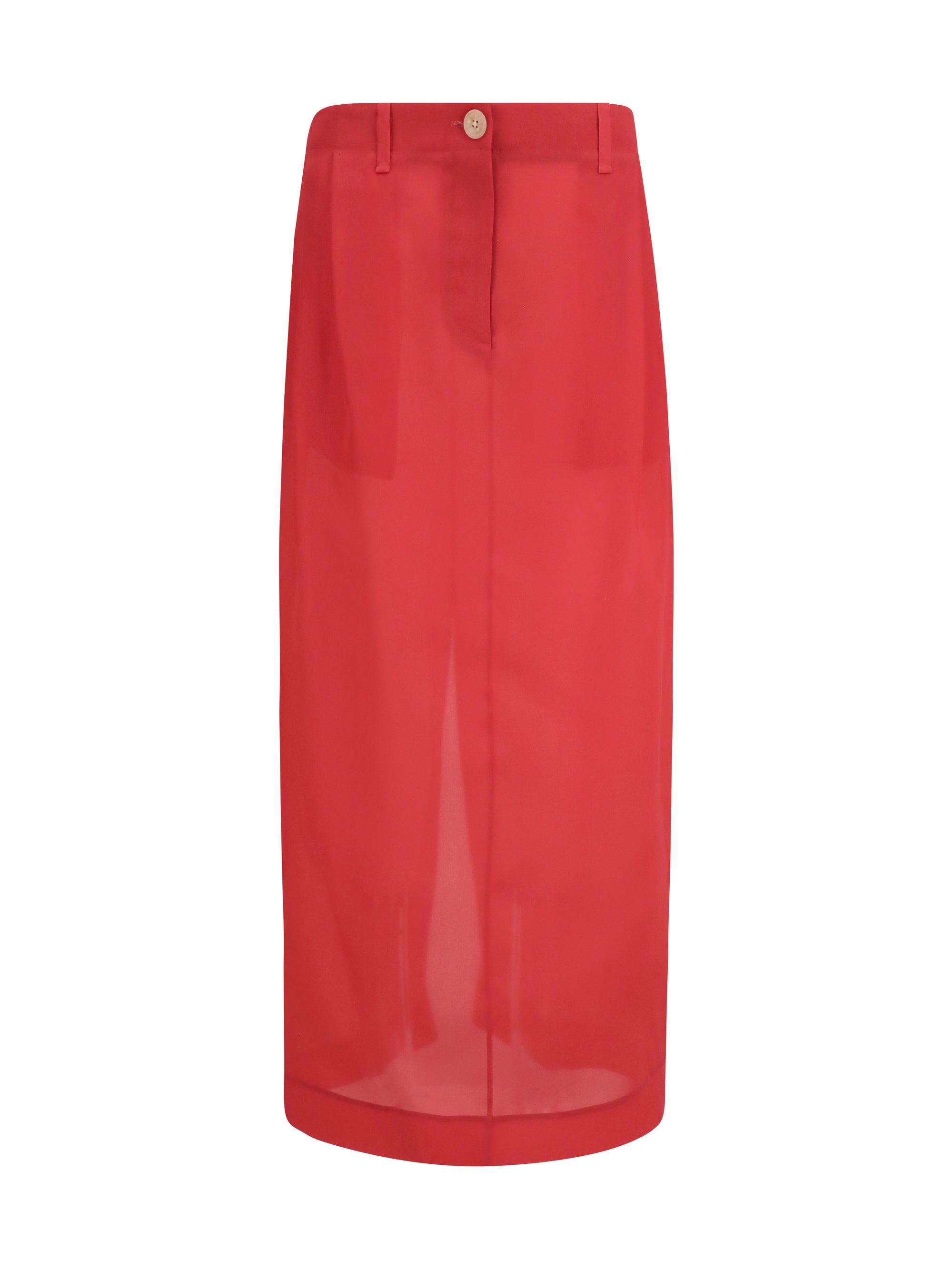 Lucian Midi Skirt — Red