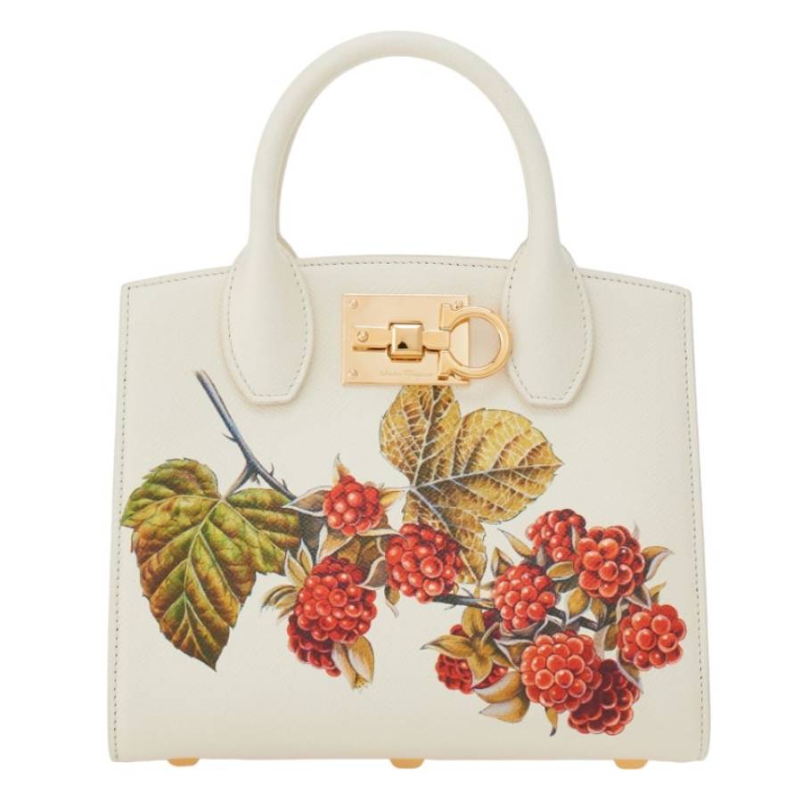 Floral Print Studio Top Handle Box Bag