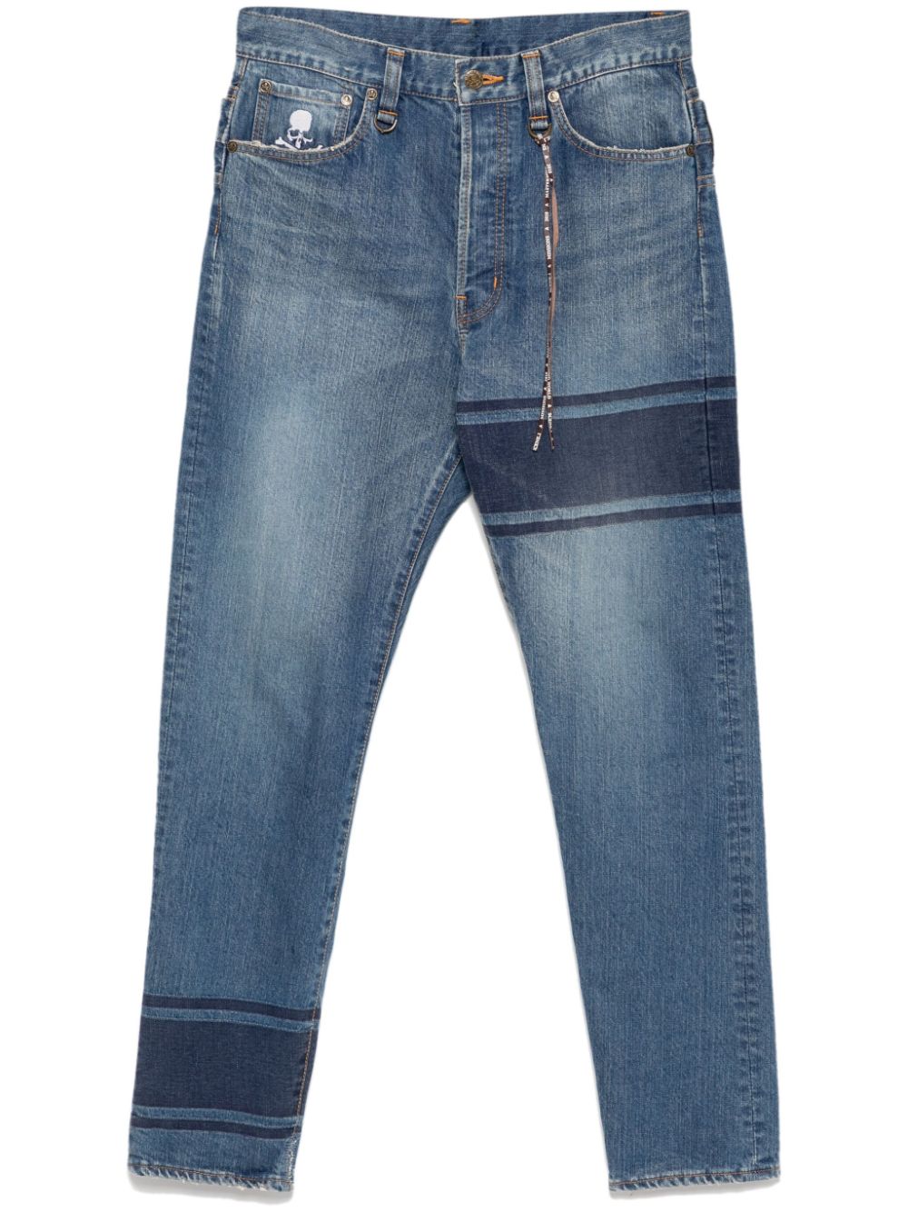 Stripe-detail jeans - Blue