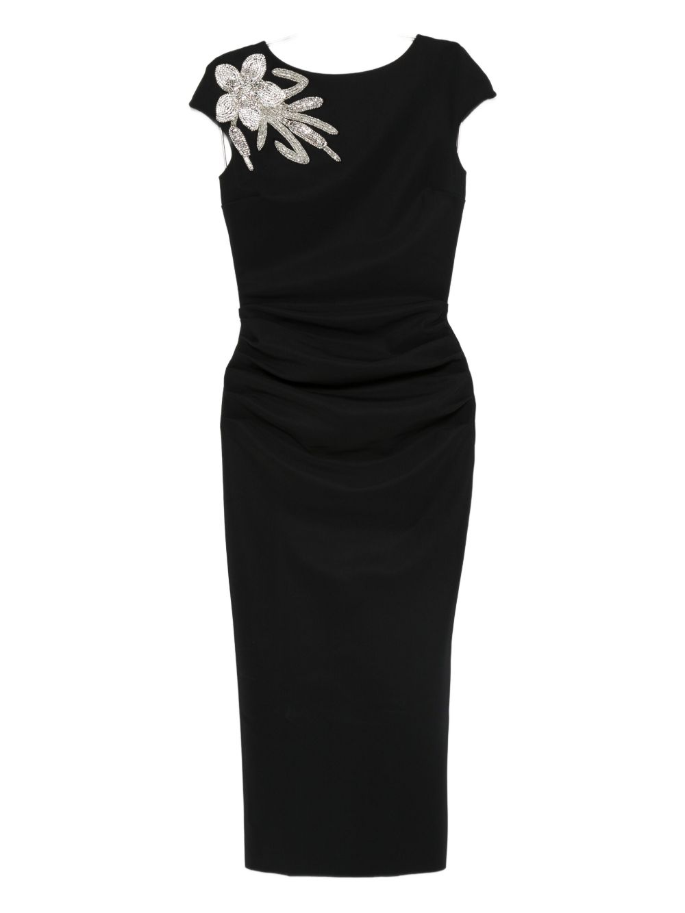 Hesup cap-sleeve midi dress - Black