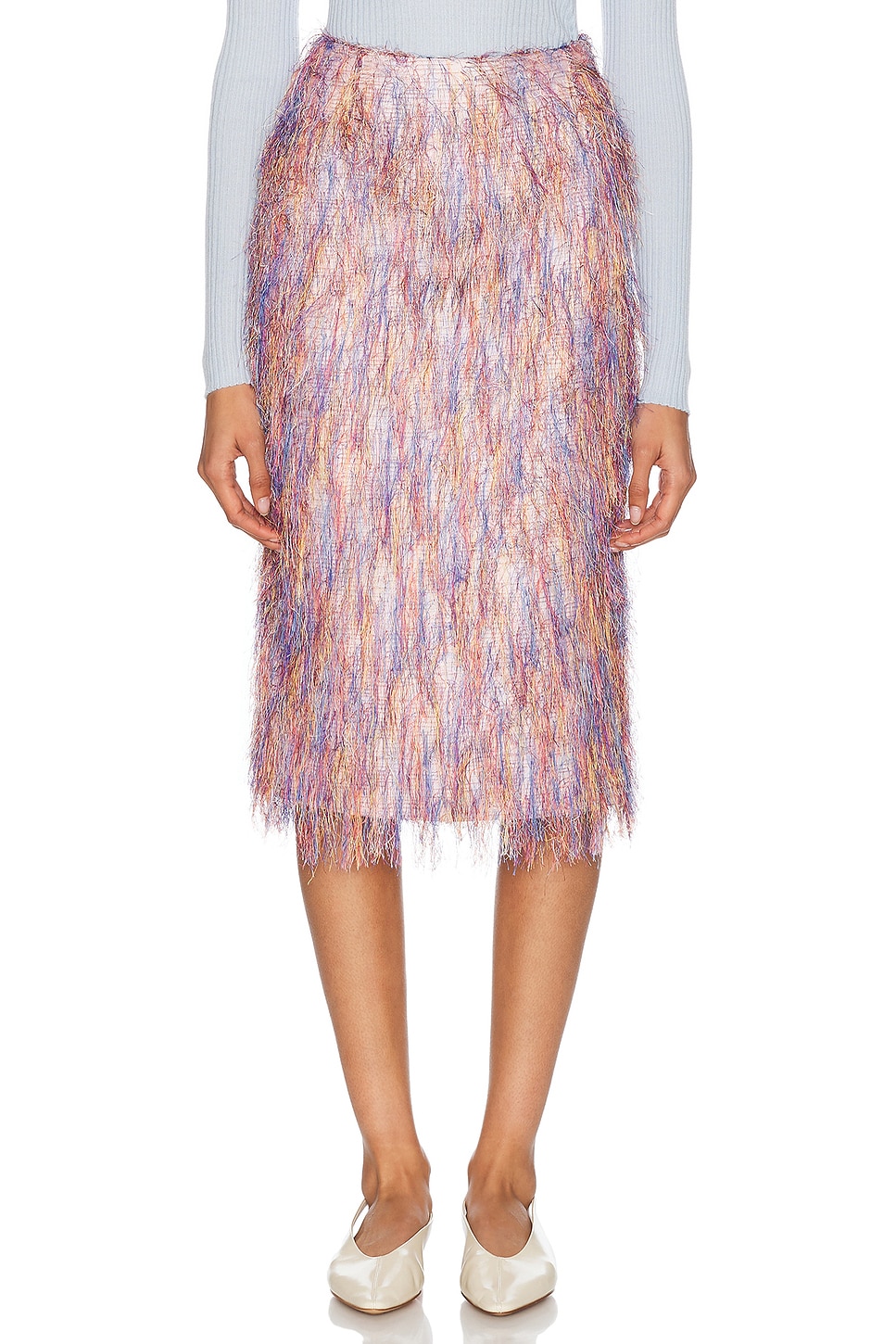 Gabriela Hearst Manuela Skirt in Aurora Multi - Lavender.  36 also in