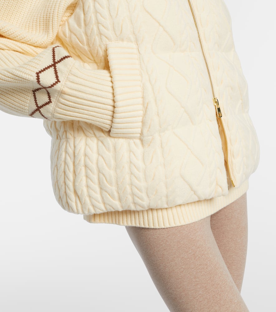 Irina cable-knit puffer vest