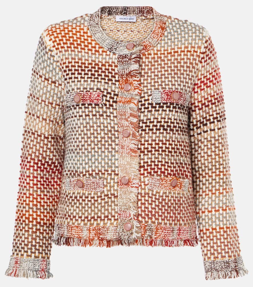 Sariyah cotton and wool-blend knit jacket
