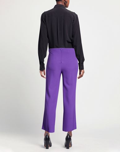 Woman Pants Purple Size 12 Polyester, Elastane