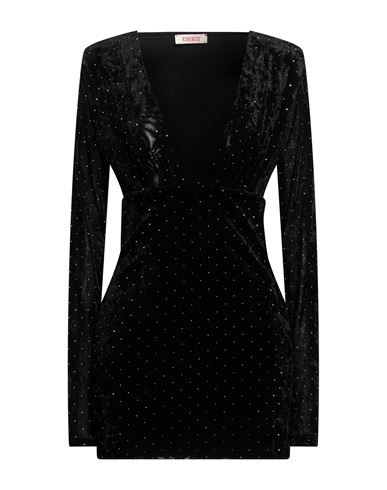 Woman Mini dress Black Size 4 Viscose, Elastane