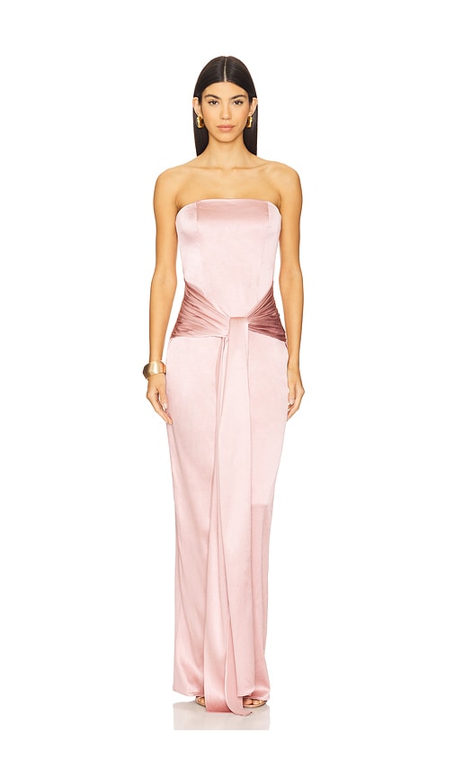 Michael Costello x REVOLVE Abelina Gown in Rose.  XXS. Also in