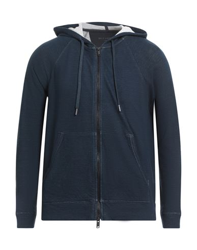 Man Sweatshirt Midnight blue Size S Cotton, Elastane