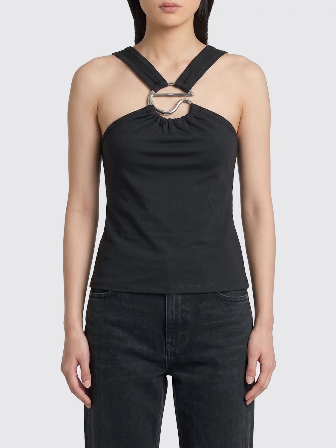 Top Woman color Black