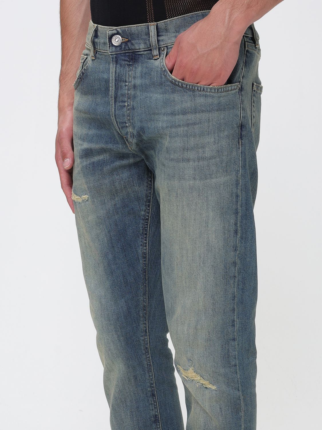 Pants Men color Blue