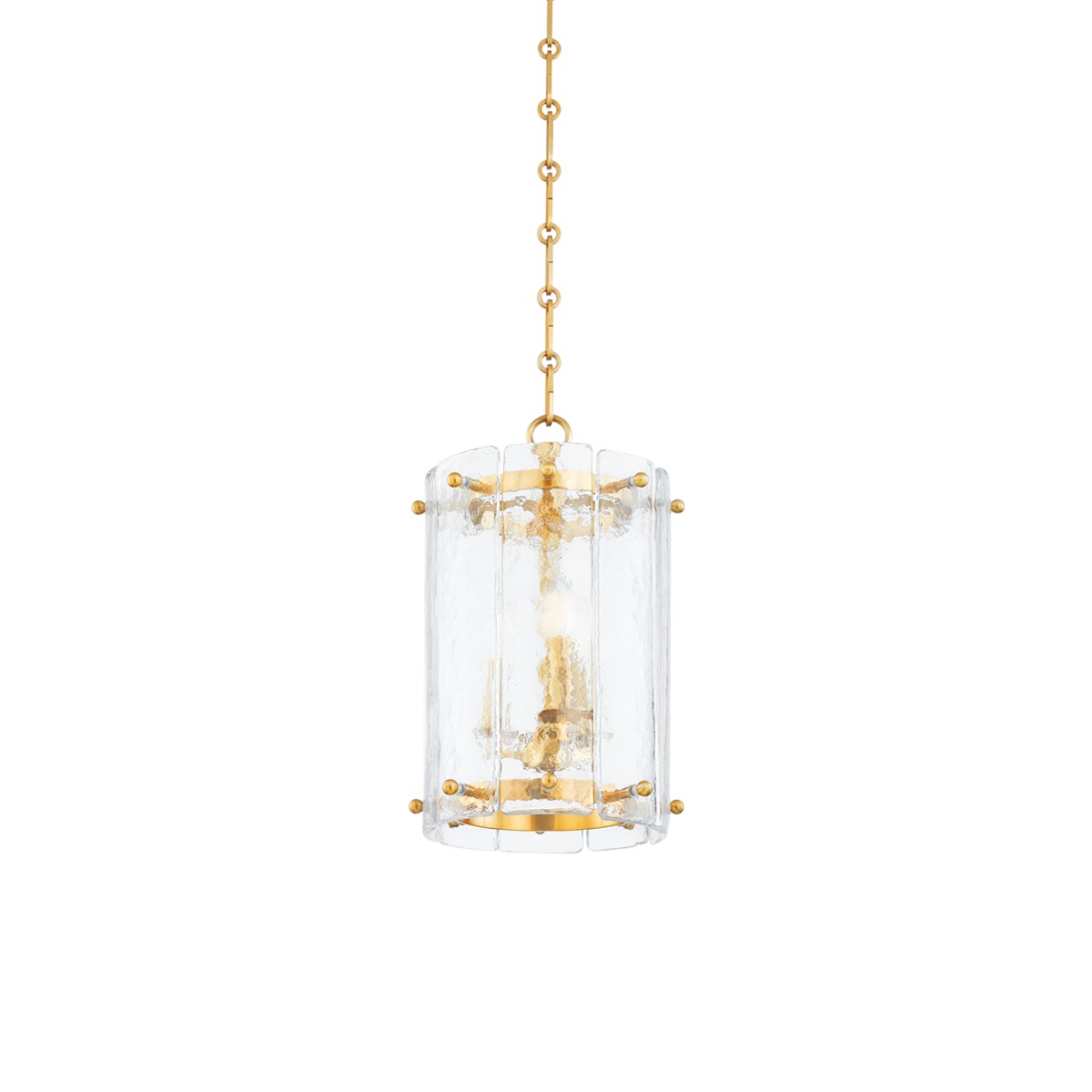 Vintage Polished Brass Three Light Lantern from the Rio Collection