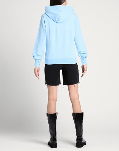 Woman Sweatshirt Sky blue Size L Cotton, Elastane