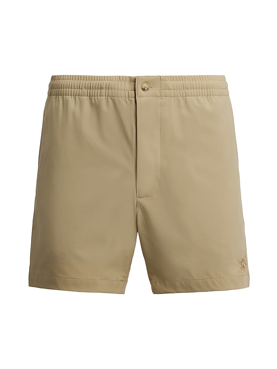 Men's Elasticized Waistband Mid-Rise Trunks - Coastal Beige Tonal