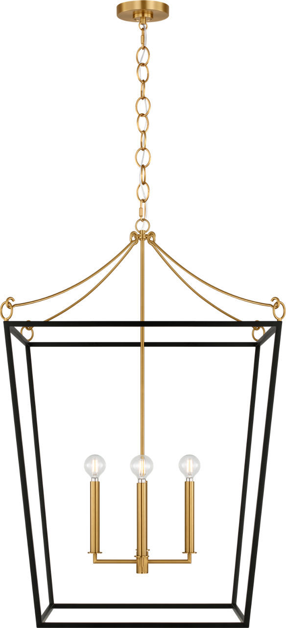 Midnight Black Burnished Brass Lantern from the Carlyle Collection