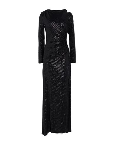 Woman Maxi dress Black Size 6 Nylon, Elastane, Polyester