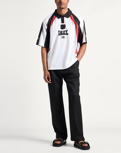Man Polo shirt White Size L Polyester