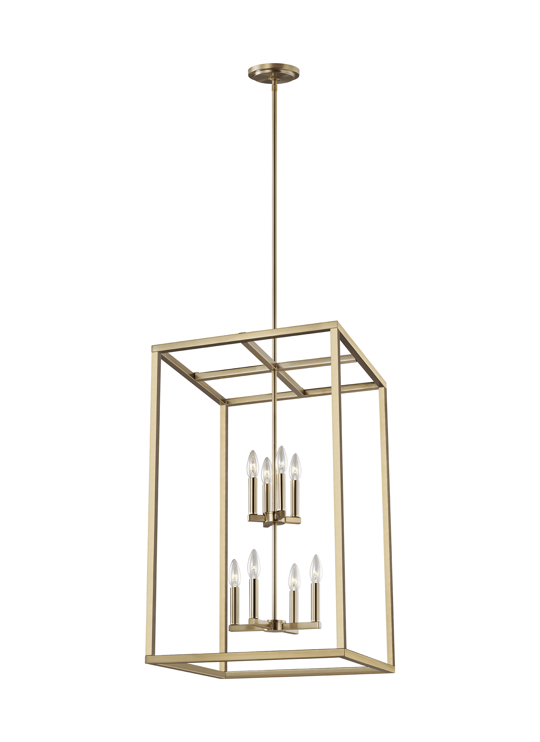 Moffet Street 8-Light Foyer Light in Satin Bra