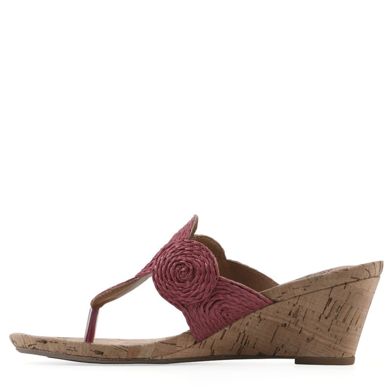 Women's Affogato Wedge Sandals (Raspberry Smooth)