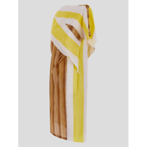 Graphic-print asymmetric dress