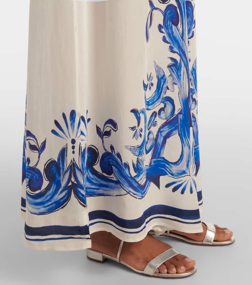 Garden Tiles wide-leg pants