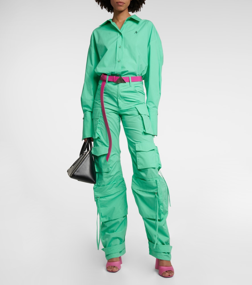The Attico Fern cotton canvas cargo pants