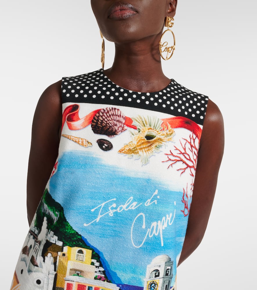 Capri printed cotton minidress
