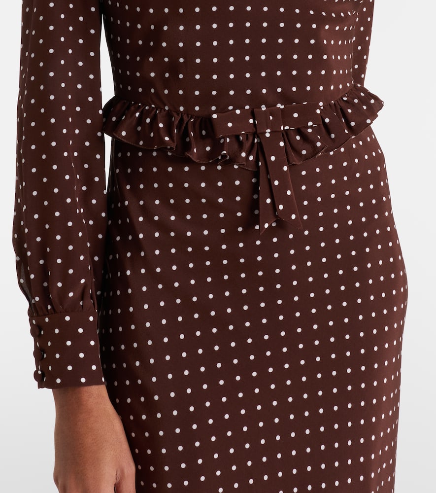Polka-dot midi dress