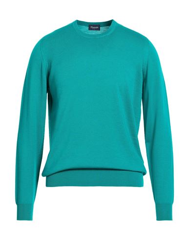 Man Sweater Emerald green Size 38 Merino Wool