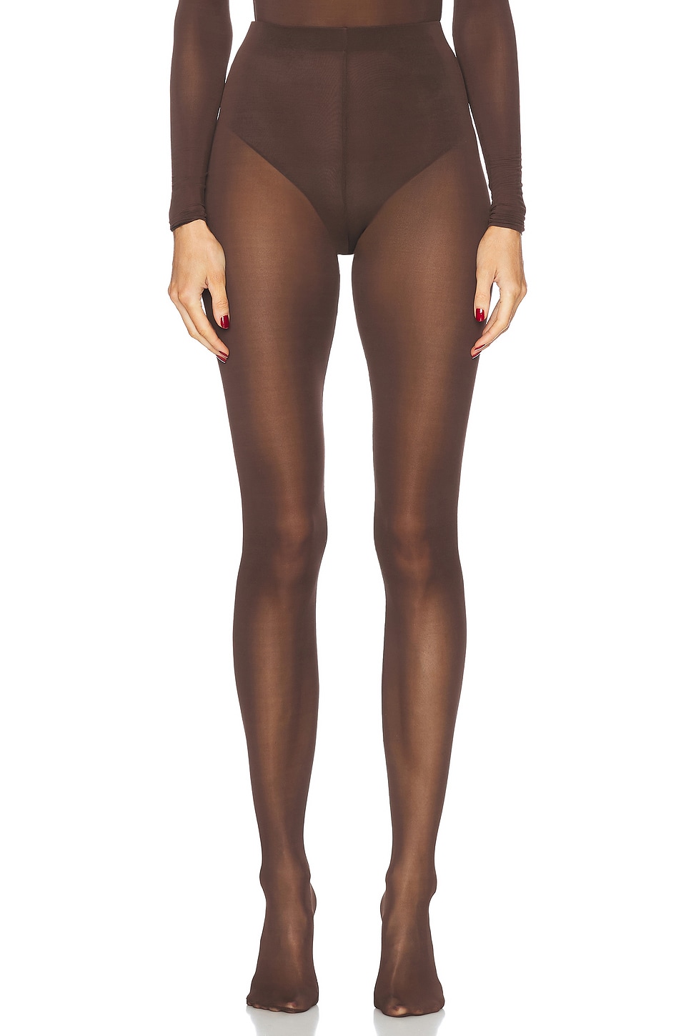 WARDROBE.NYC Sheer Tight in Black - Black.  XXS also in