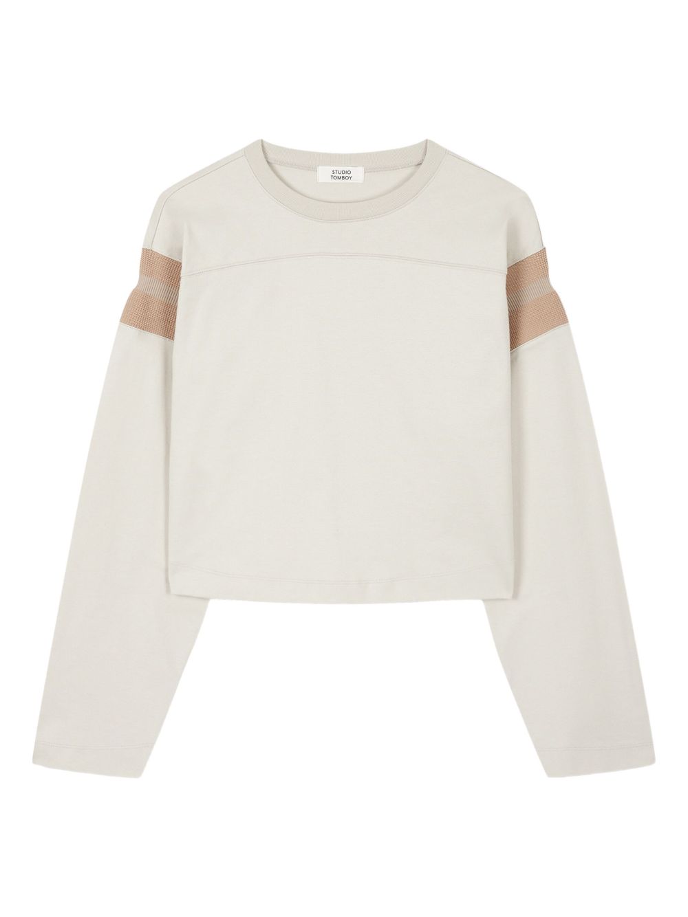 STUDIO TOMBOY contrasting-stripe long-sleeved top - Neutrals