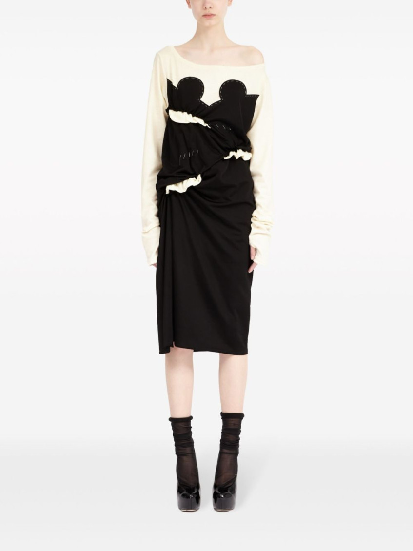 - Cotton Blend Midi Dress